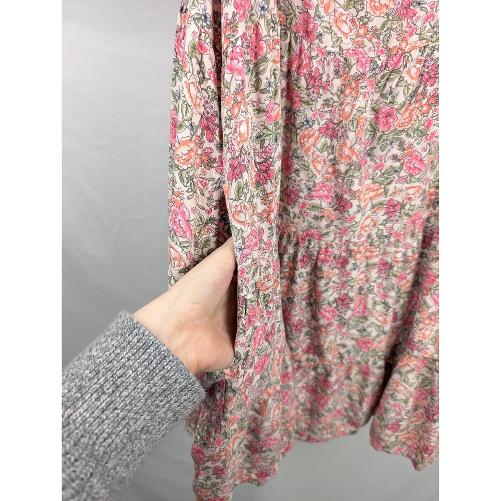 Old Navy Pink Floral Midi Dress - Picture 7 of 9